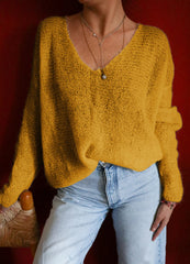 Lovely Sweater Easy Knitting Kit in Mustard